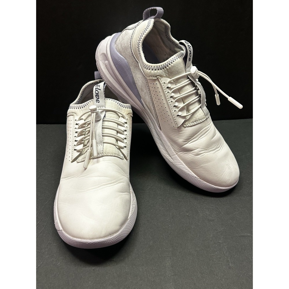 Clove Womens 10.5 Nursing Sneakers White Lavender Fluid Resistant Work Shoes